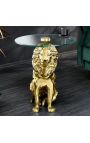 Table d'appoint "LION" en aluminium doré