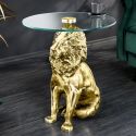 Side table "LION" of gold aluminium