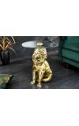 Table d'appoint "LION" en aluminium doré