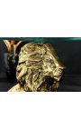 Side table "LION" of gold aluminium