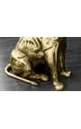 Side table "LION" of gold aluminium