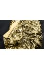 Table d'appoint "LION" en aluminium doré