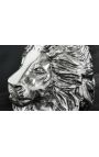 Side table "LION" of silver aluminium