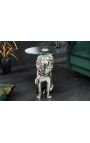 Table d'appoint "LION" en aluminium argenté