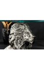 Table d'appoint "LION" en aluminium argenté