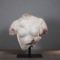 Skulptur "Weiblich Hellenistic Büste" beige metall schwarzer ständer