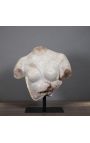 Skulptur "Weiblich Hellenistic Büste" beige metall schwarzer ständer