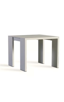 Mesa lateral "Nai Harn" cor de alumínio taupe