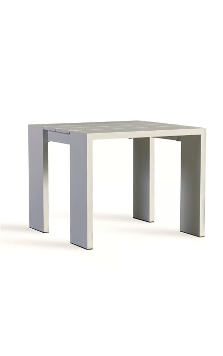 Table d'appoint "Nai Harn" de couleur taupe en aluminium