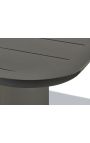 Mesa de comedor rectangular "Aruba" aluminio gris - 205 cm