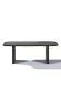 Mesa de comedor rectangular "Aruba" aluminio gris - 205 cm