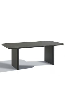 Een rechthoekige eettafel "Aruba" grijs aluminium - 205 cm