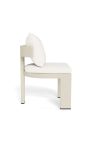 Chaise de repas "Aruba" tissu blanc et aluminium ivoire