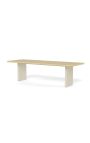 Mesa de comedor rectangular "Aruba" aluminio marfil " travertino beige - 275 cm