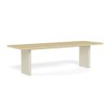 Mesa de comedor rectangular "Aruba" aluminio marfil " travertino beige - 275 cm