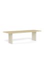 Mesa de comedor rectangular "Aruba" aluminio marfil " travertino beige - 275 cm