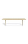 Mesa de comedor rectangular "Aruba" aluminio marfil " travertino beige - 275 cm