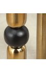 Side table "Black ball" of gold aluminium