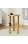 Table d'appoint "Boule noire" en aluminium doré