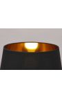 Black and gold horse table lamp with black marble base