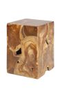 Table d'appoint en bois de Teck massif - 30 cm