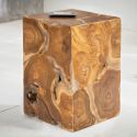 Table d'appoint en bois de Teck massif - 30 cm