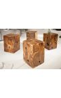 Table d'appoint en bois de Teck massif - 30 cm