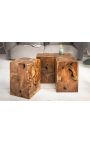 Table d'appoint en bois de Teck massif - 30 cm