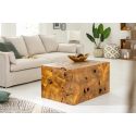 Solid Teck wooden coffee table - 90 cm