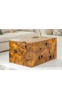 Solid Teck wooden coffee table - 90 cm