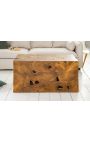 Solid Teck wooden coffee table - 90 cm