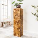 Table d'appoint / colonne en bois de Teck massif - 110 cm de haut