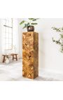 Mesa lateral / columna en sólido Teck wood - 110 cm altura