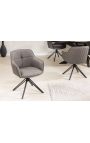 Ensemble de 2 chaises de repas "Euphoric" design en cuir taupe