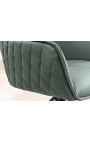 Ensemble de 2 chaises de repas "Euphoric" design en cuir vert