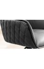 Ensemble de 2 chaises de repas "Euphoric" design en cuir noir