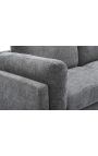 Ecksofa 295 cm BROOKE texturierte Samtgrau