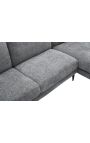 Divano angolare 295 cm BROOKE texture velluto grigio