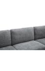 Ecksofa 295 cm BROOKE texturierte Samtgrau