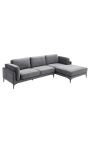 Corner sofa 295 cm BROOKE grey velvet