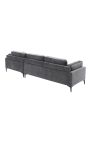 Corner sofa 295 cm BROOKE grey velvet