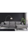 Corner sofa 295 cm BROOKE grey velvet