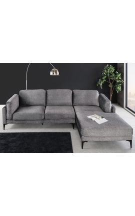 Corner sofa 295 cm BROOKE grey velvet