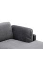 Corner sofa 295 cm BROOKE grey velvet