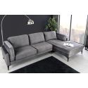 Corner sofa 295 cm BROOKE grey velvet