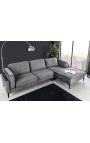 Corner sofa 295 cm BROOKE grey velvet