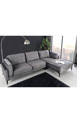 Sofa din colţ 295 cm BROOKE grey velvet