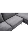 Corner sofa 295 cm BROOKE grey velvet