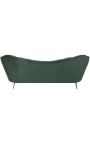 ARIT 3 seater sofa in green velvet with golden legs