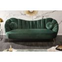 ARIT 3 seater sofa in green velvet with golden legs